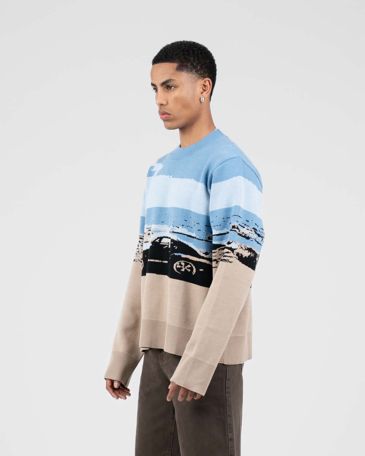 Jaquard Knit Blue Car | Skagen - clothing.dk